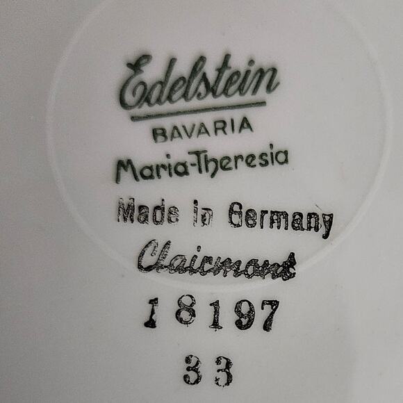 Vintage Edelstein Bavaria "Clairmont" Round Serving Bowl 8" Pink Floral Germany - Picture 4 of 4